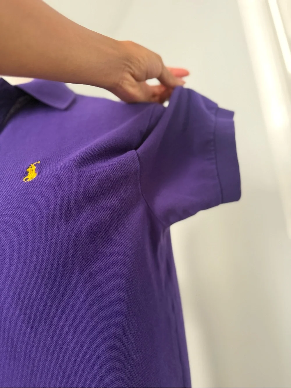 Ralph Lauren Purple Short-Sleeve Polo with Yellow Pony